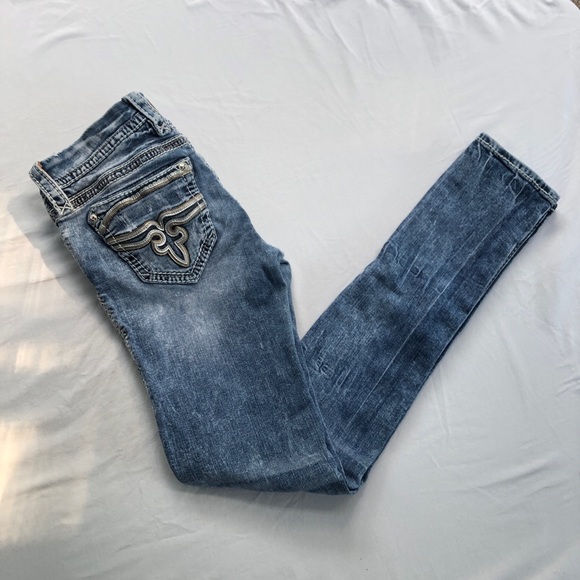 Rock Revival Arella Stretch Skinny Jeans Size 27 - Picture 3 of 7